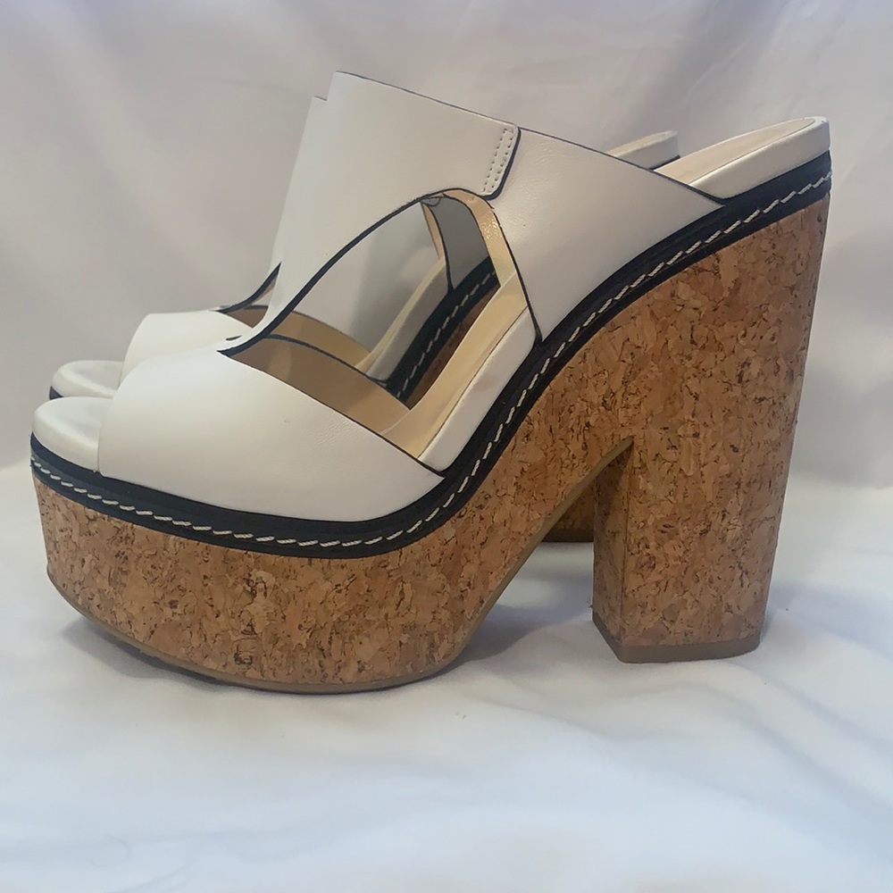 Jimmy Choo 39.5 white platforms